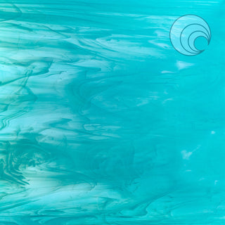 Caribbean Blue/White, Wispy Smooth Fusible