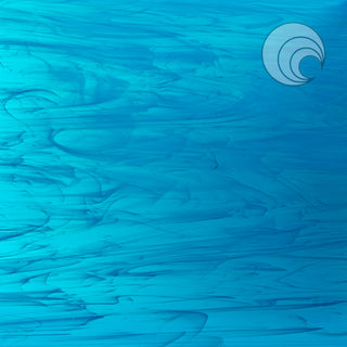 Blue Topaz/White, Wispy Smooth Fusible