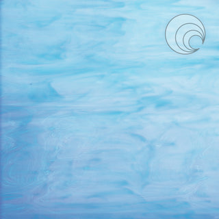 White/Sky Blue Smooth Fusible